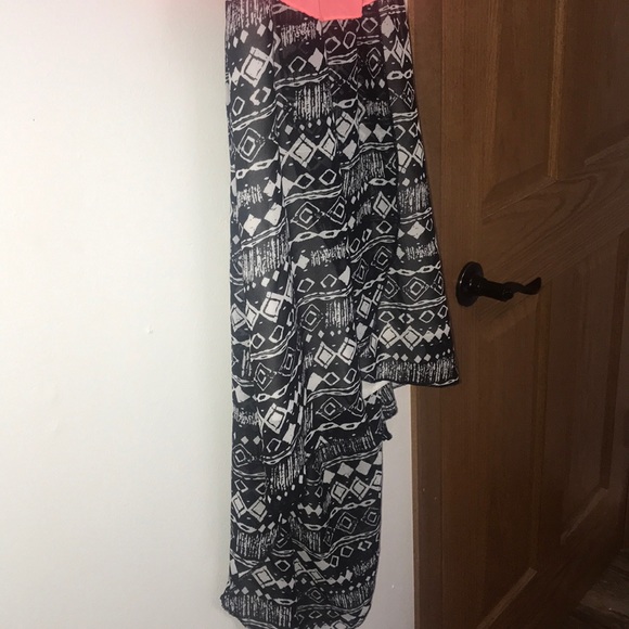 Pink and Black High Low Dress - Picture 5 of 7